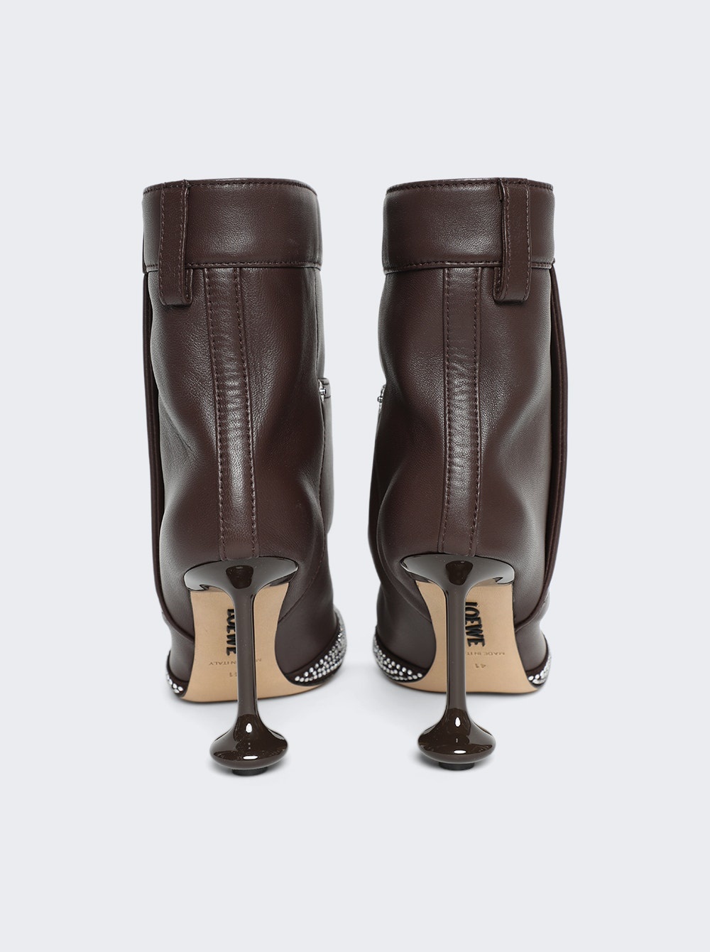 Leather and Crystal Toy Boot Shitake - 2