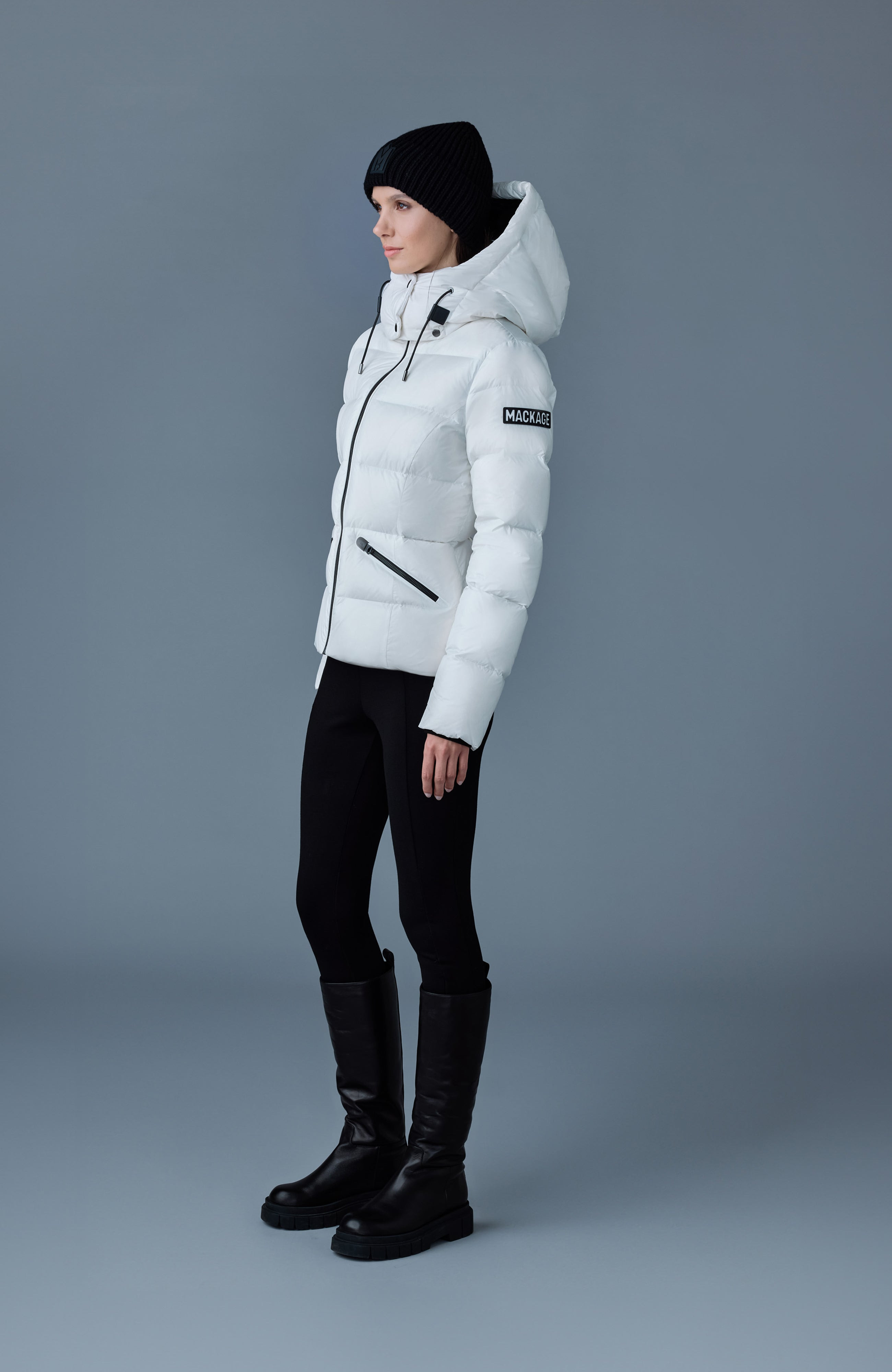 MADALYN lustrous light down jacket with hood for ladies - 3