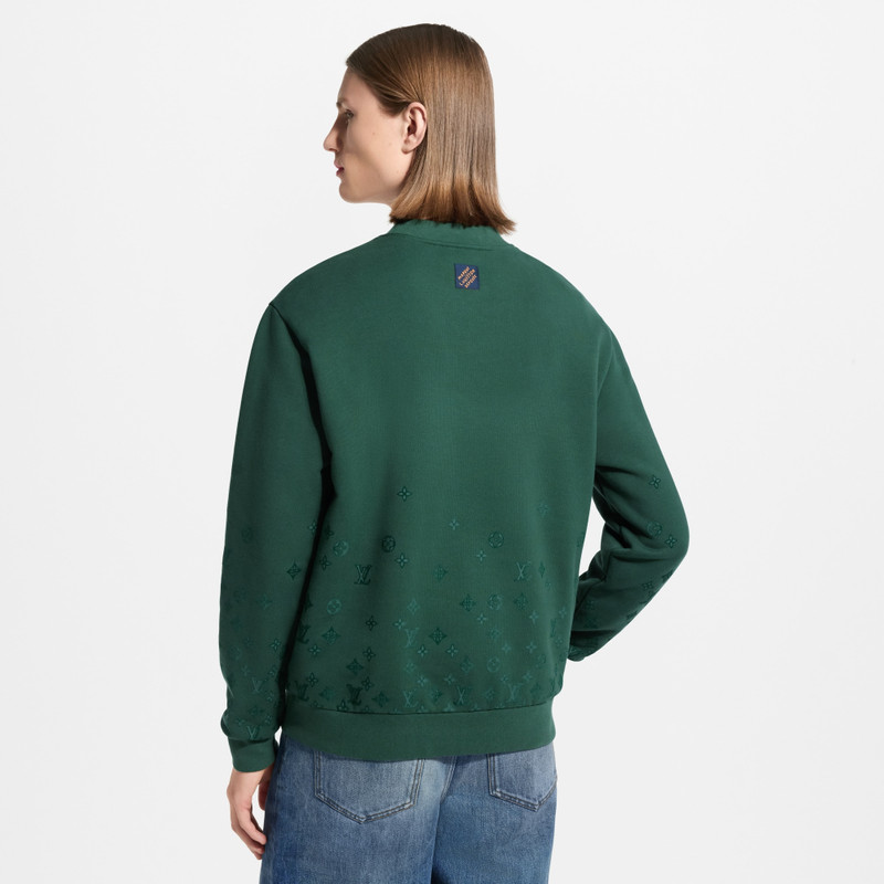 Gradient Signature Flock Print Crewneck 3
