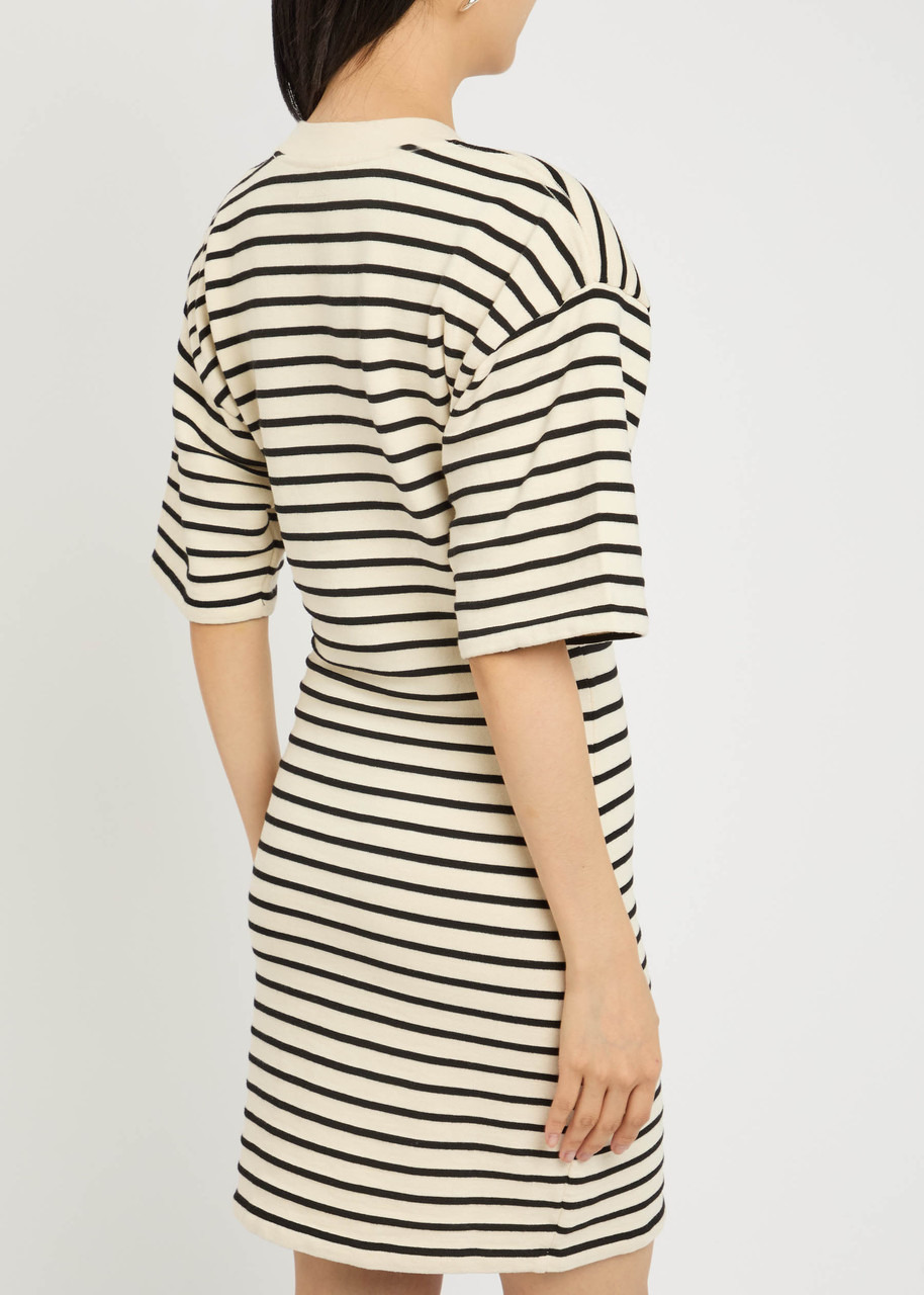 Anine Bing Mona Striped Cotton-blend Mini Dress - 3
