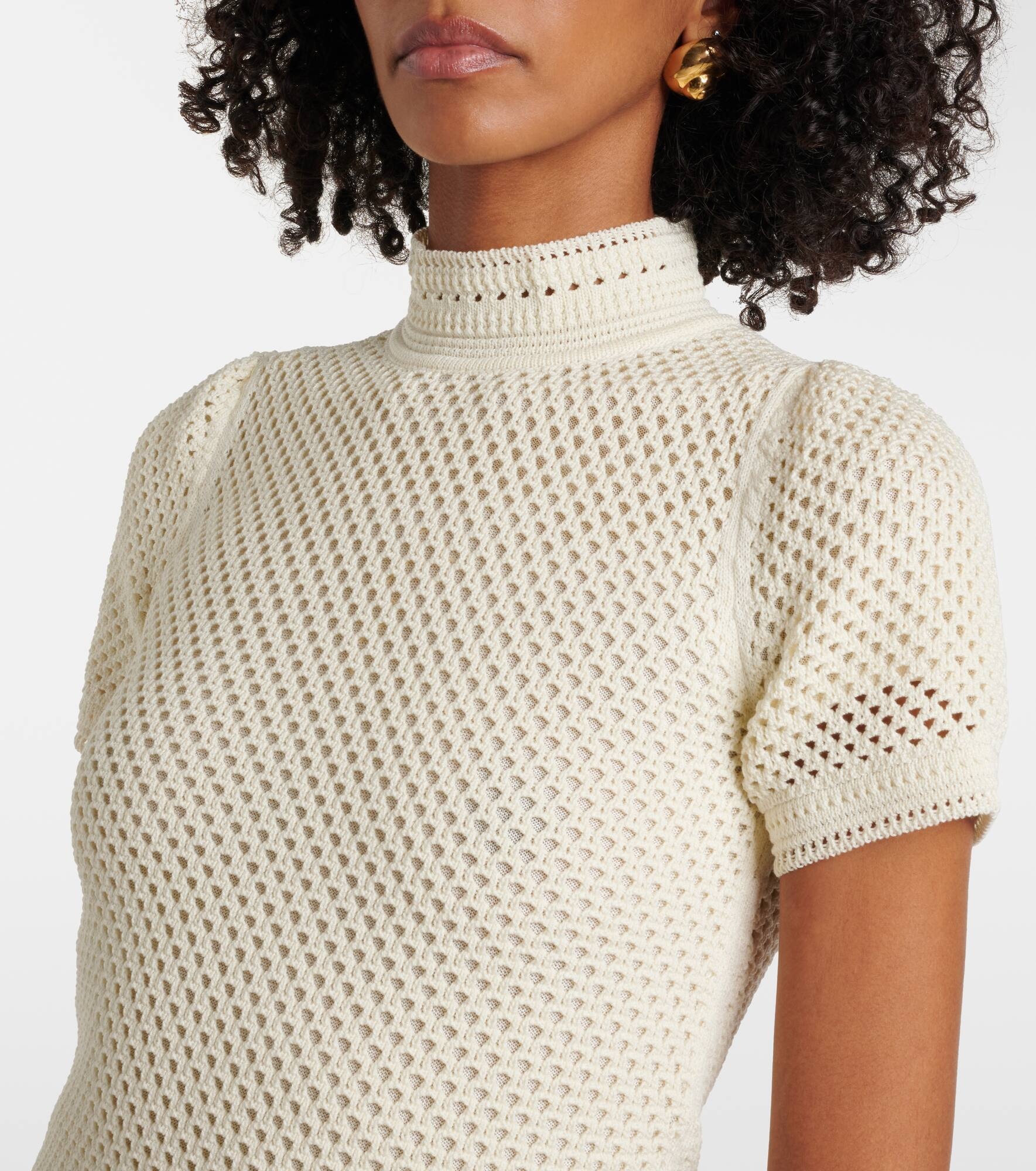 Knitted cotton minidress - 4