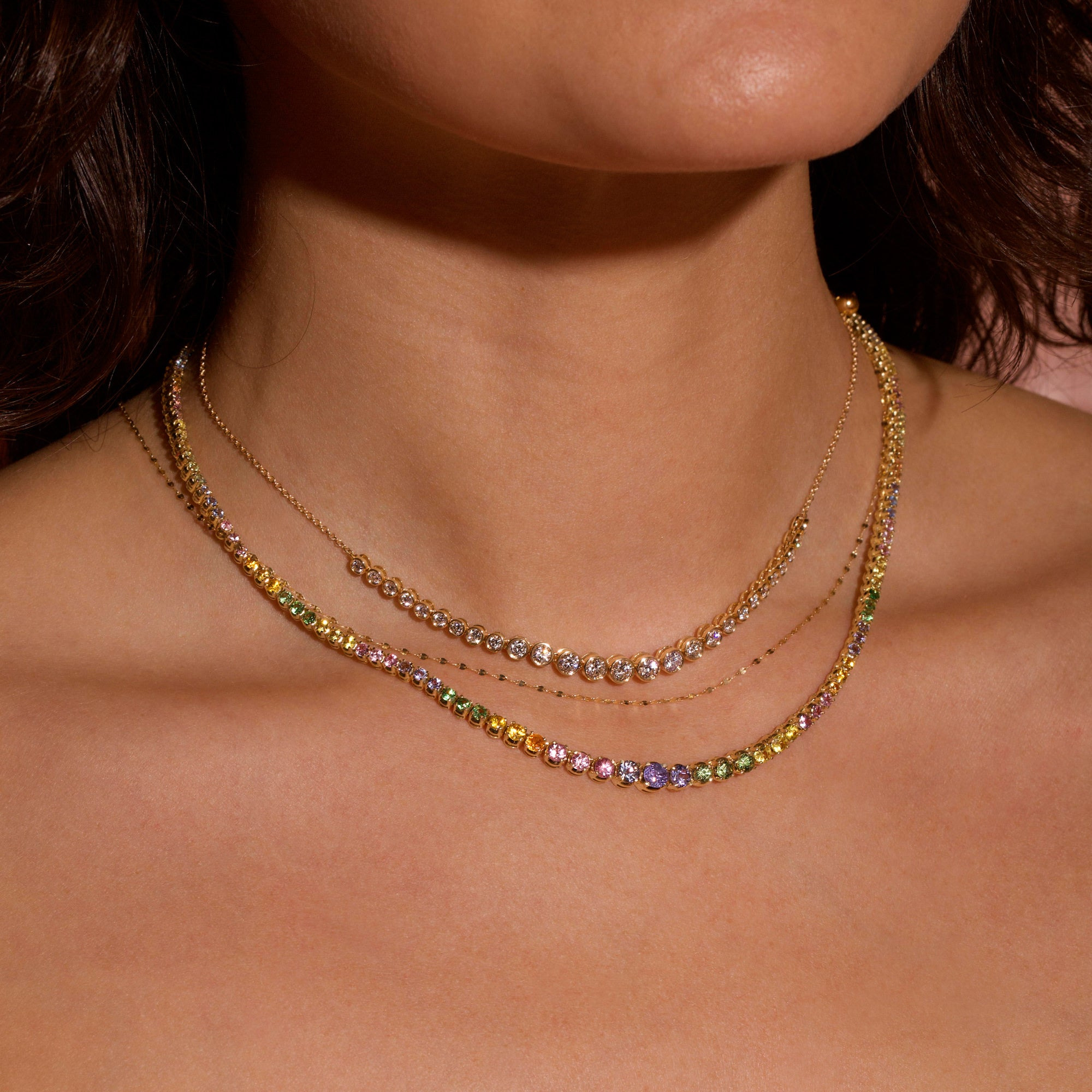 Let It Slide Diamond Tennis Necklace - 4