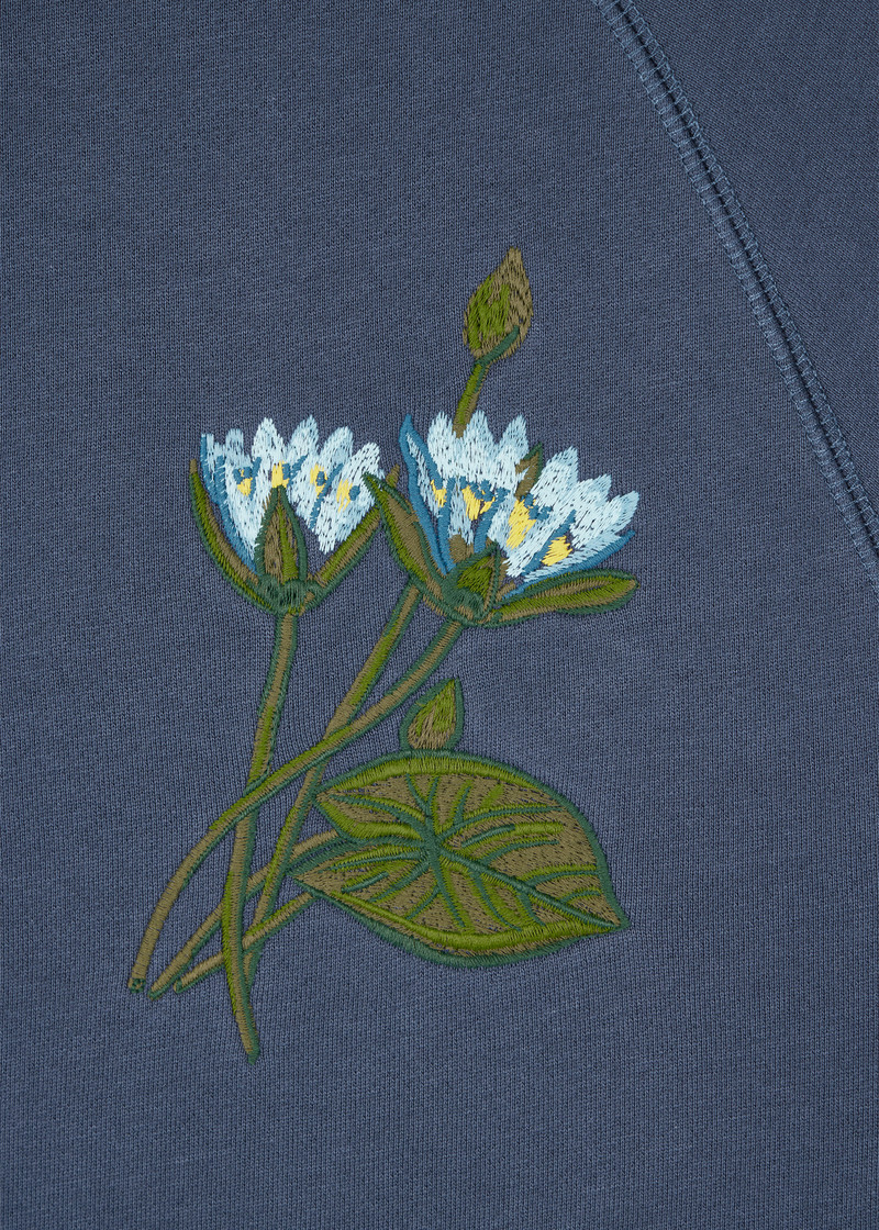 Paul Smith Steel Blue 'Floral' Embroidery Sweatshirt outlook