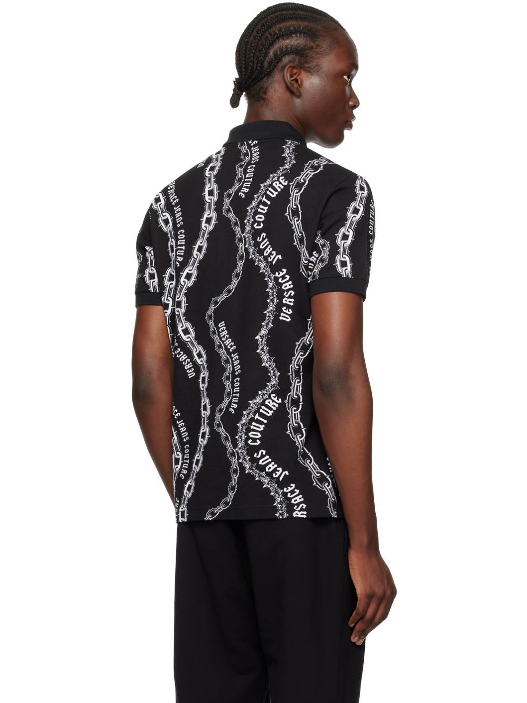 Black Chain Couture Polo - 3