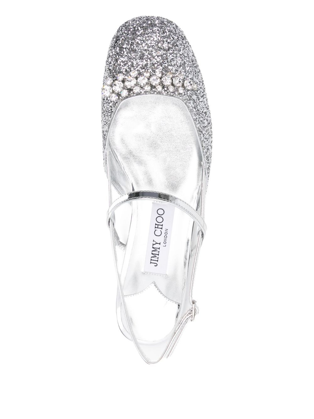 Belinda glitter-embellished slingback sandals - 4