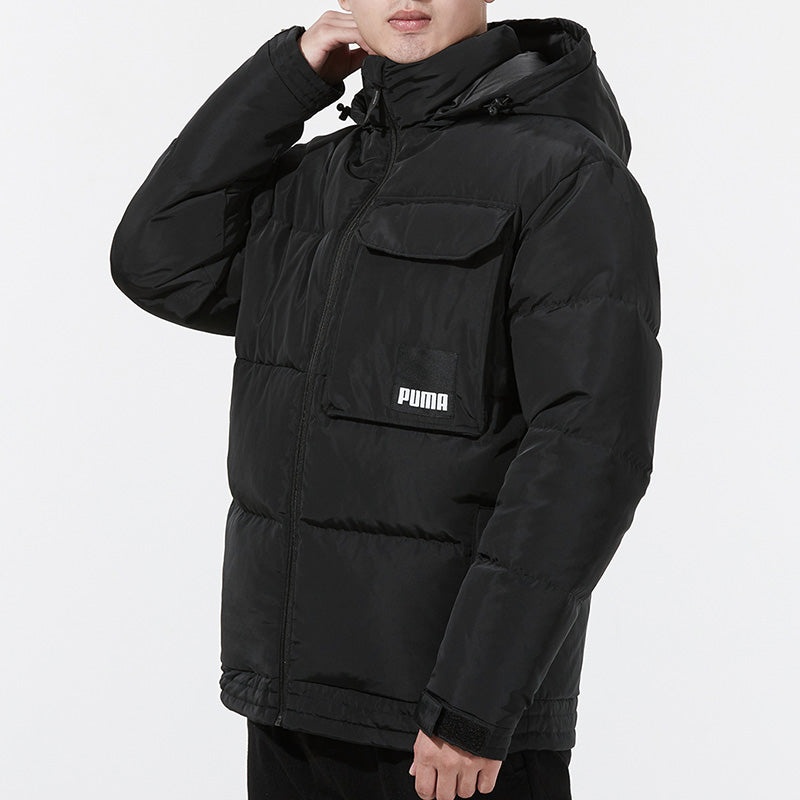 PUMA Hoodie Loose Down Jacket 'Black' 532915-01 - 5