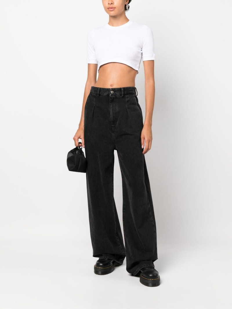 Palm Angels logo-patch cropped T-shirt outlook