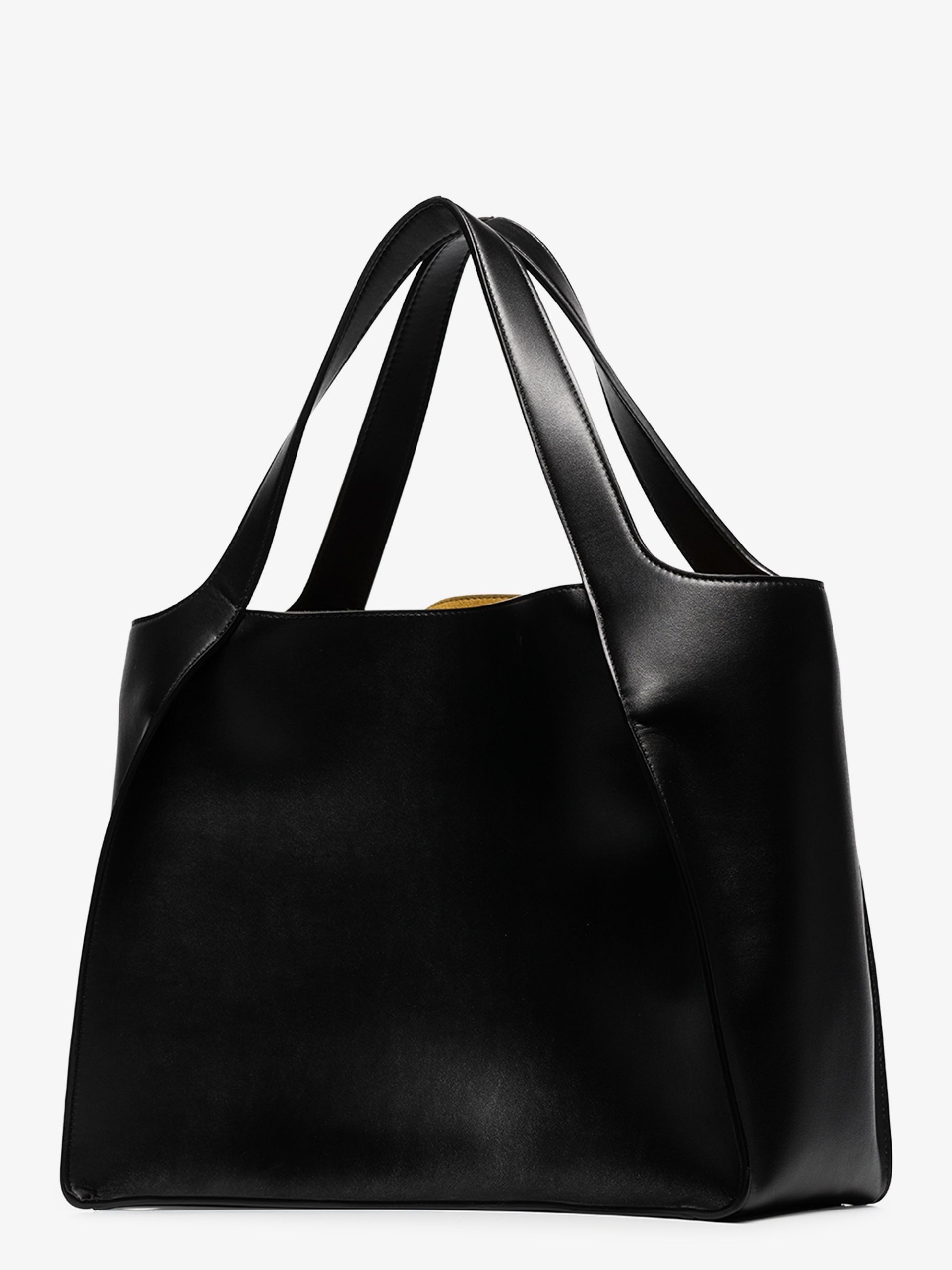 Black Stella logo faux leather tote bag - 3