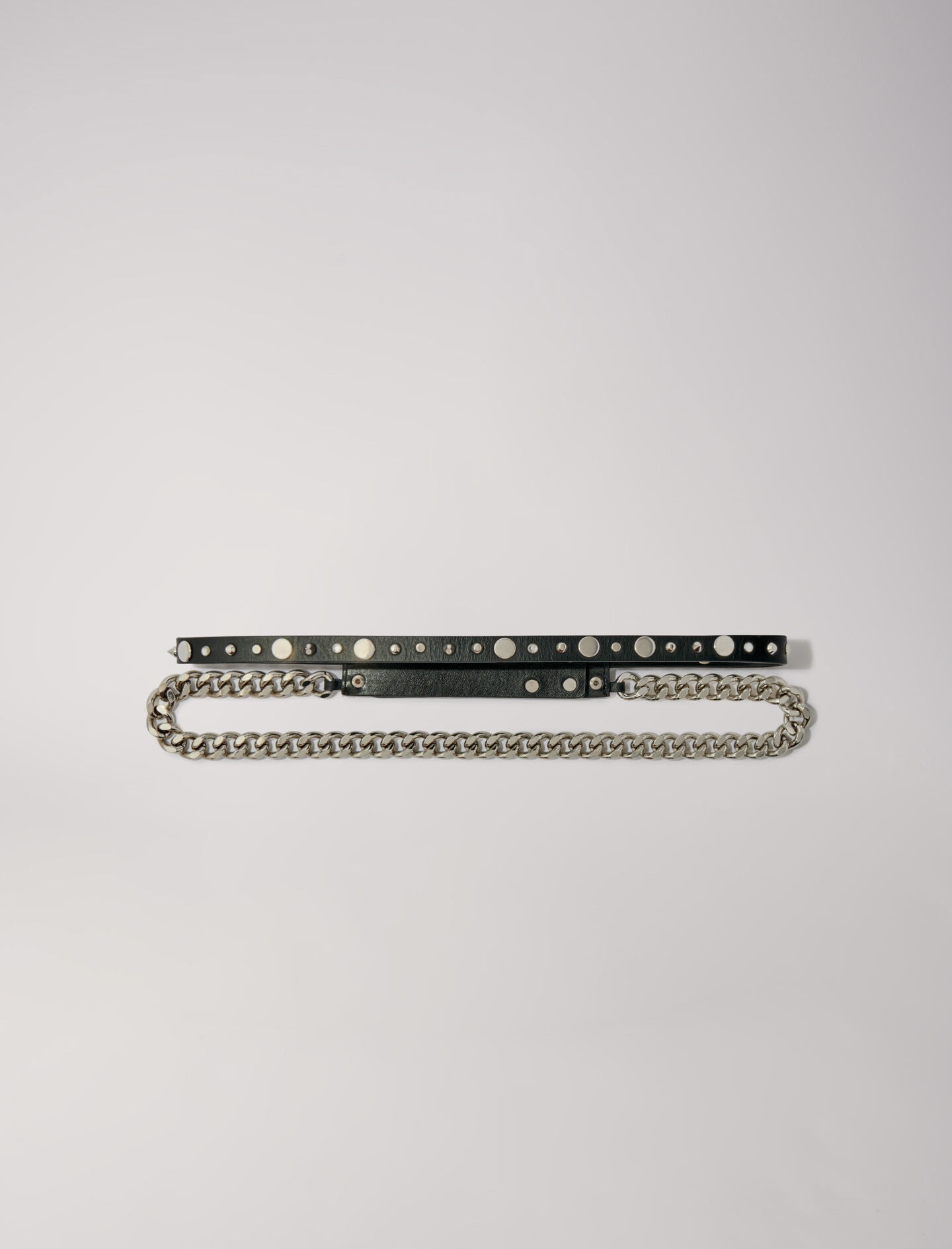 Double leather and chain belt - 7