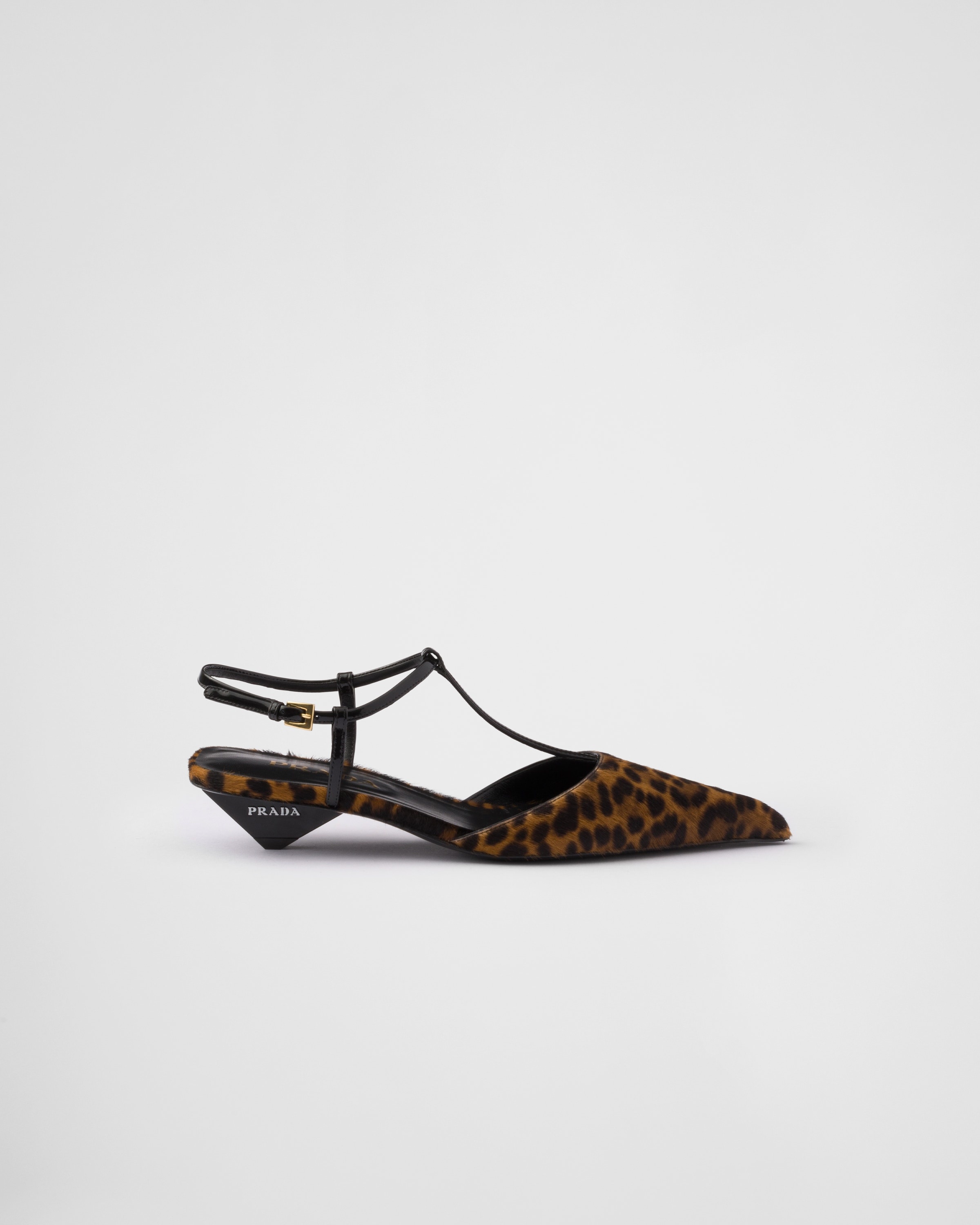 Printed leather slingback pumps - 2