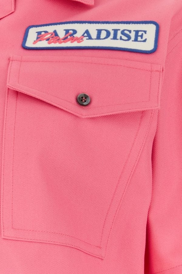 Pink cotton blend shirt - 3