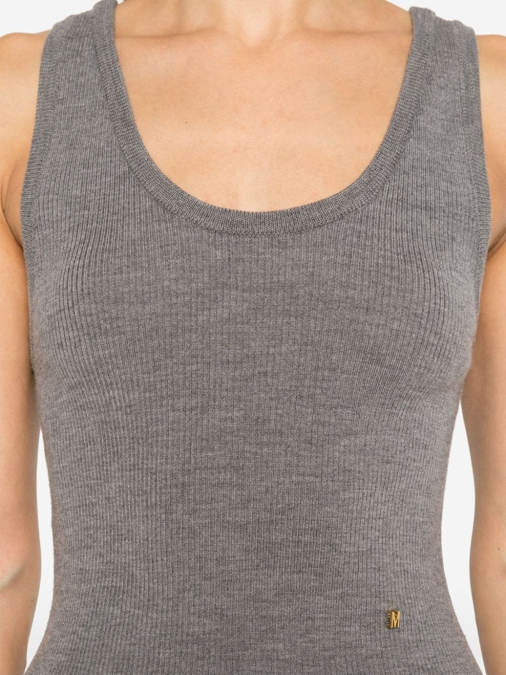 logo-lettering tank top - 5