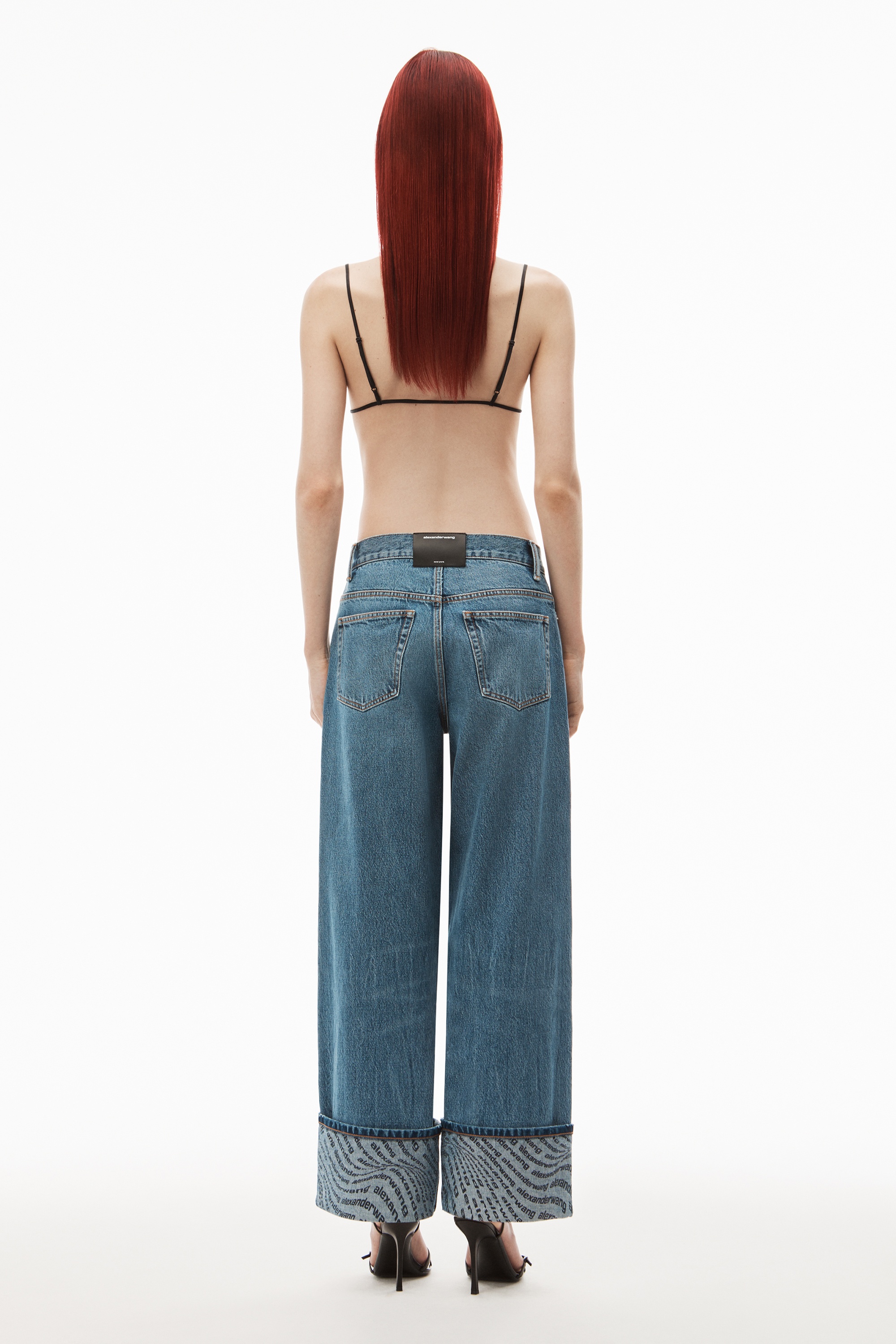 WAVE CUFF WIDE JEAN IN DENIM - 4