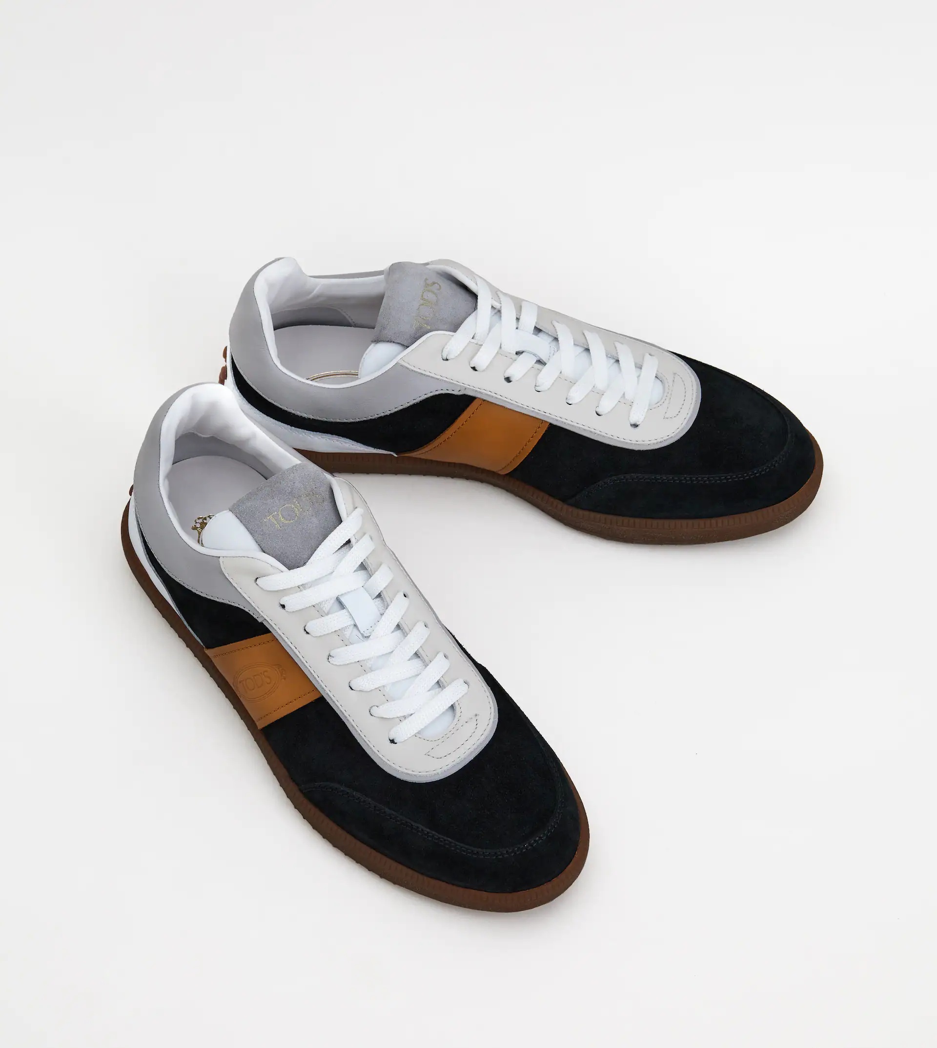 TOD'S TABS SNEAKERS IN SUEDE - BLACK, BROWN, GREY - 3