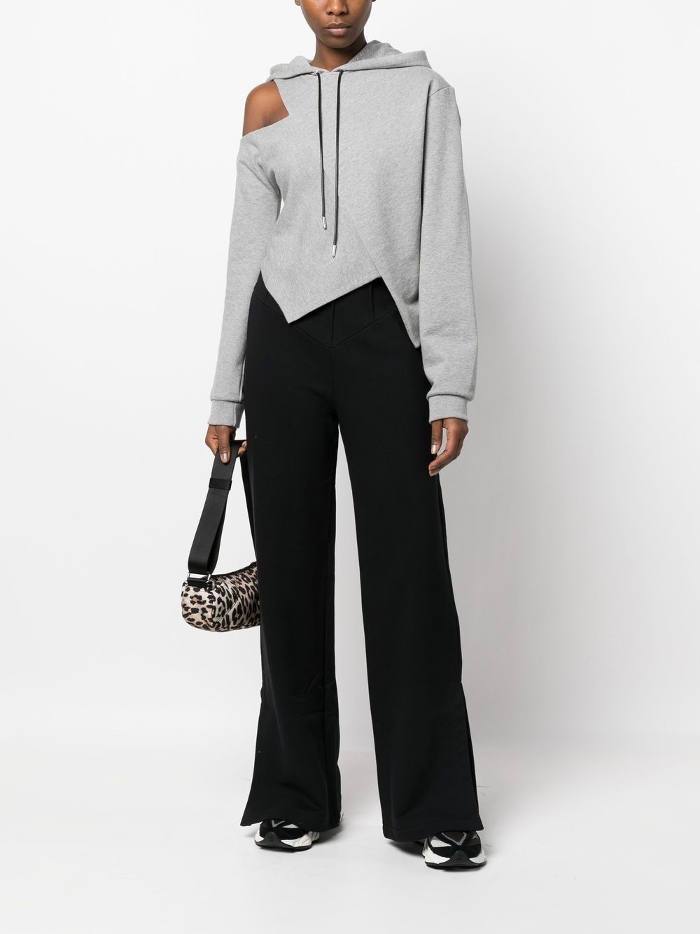 wide-leg cotton-jersey trousers - 2