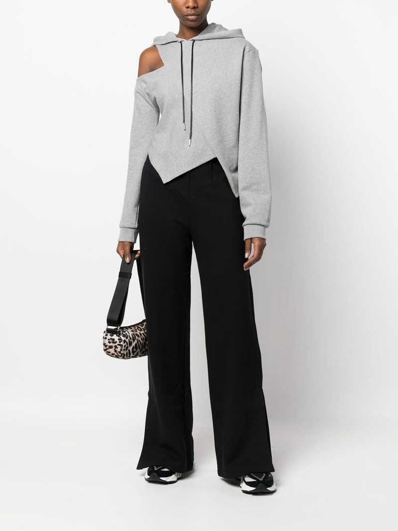 GCDS wide-leg cotton-jersey trousers outlook