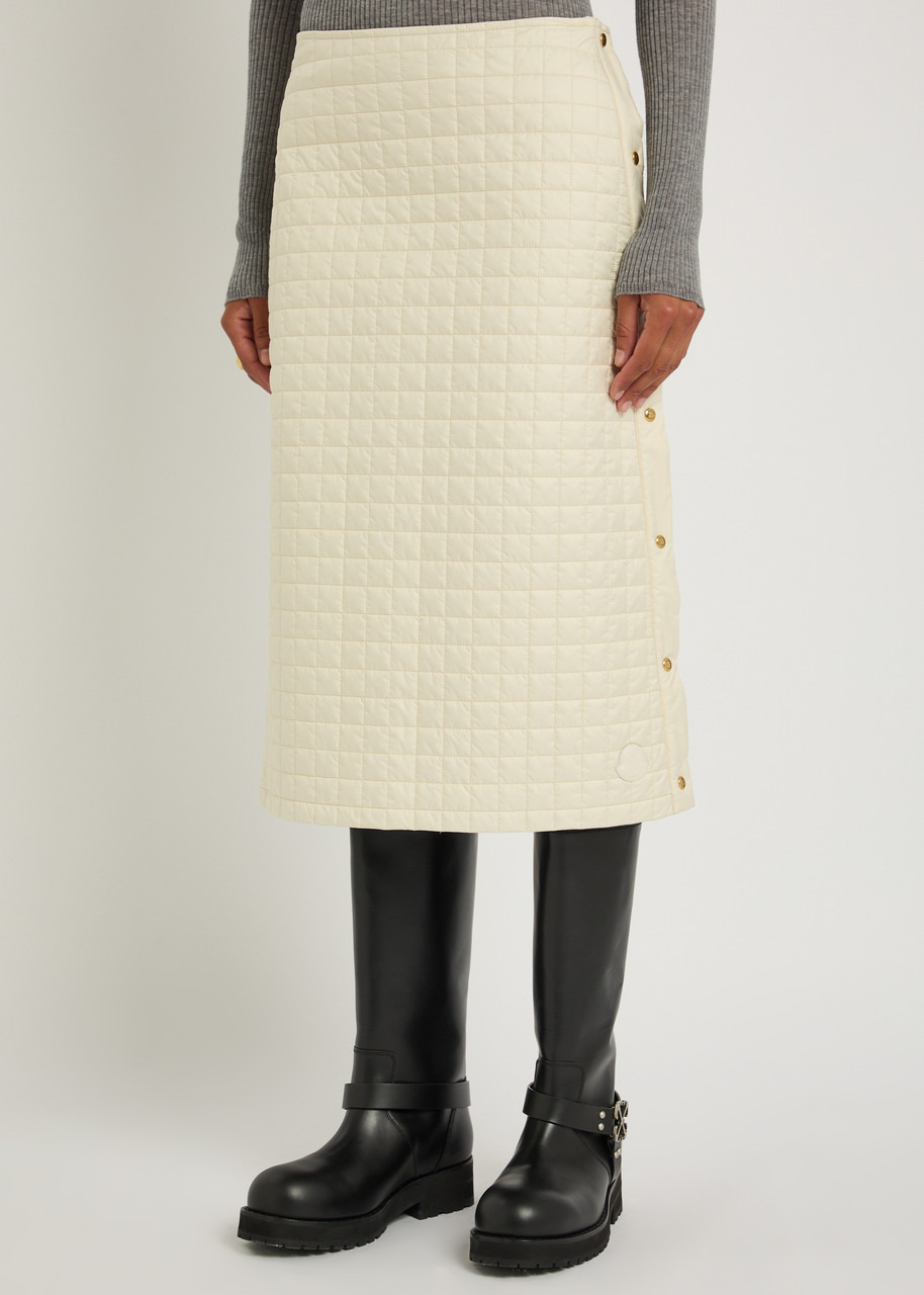 Moncler Quilted Shell Midi Skirt - 2
