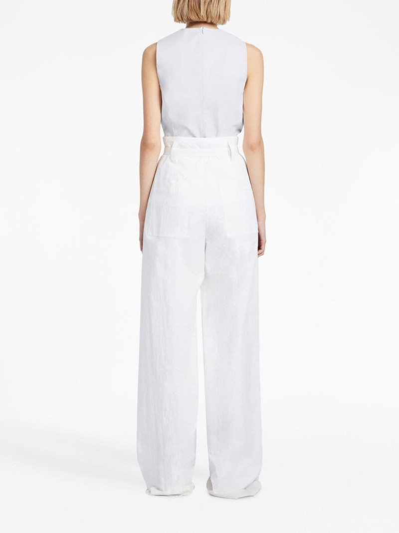 drawstring-detail faux-leather top 4