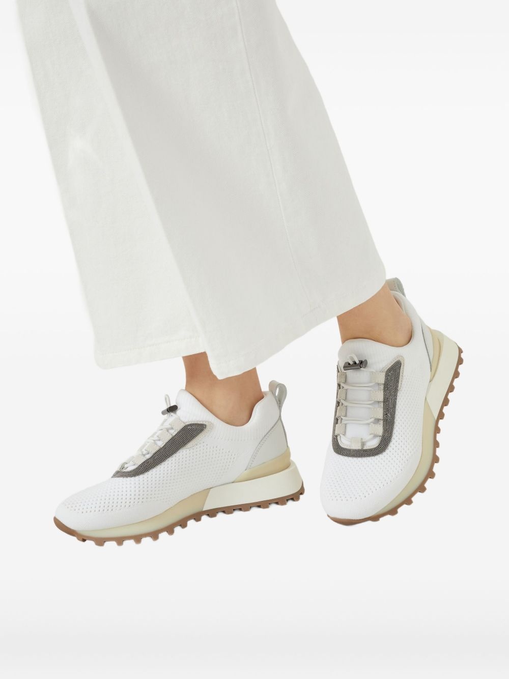 Monili chain-detail sneakers - 5