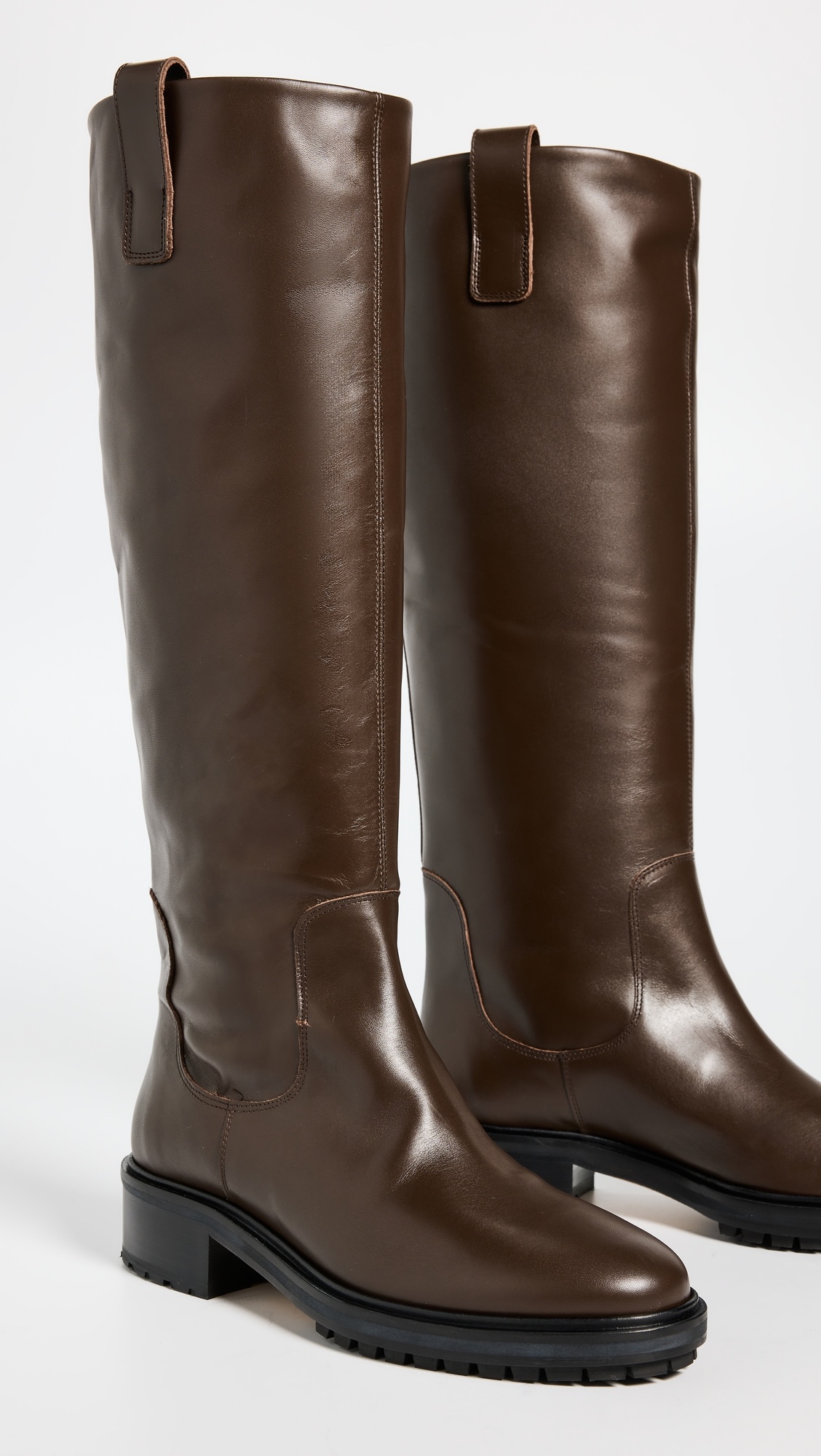 Henry Calf Leather Moka Riding Boots - 4