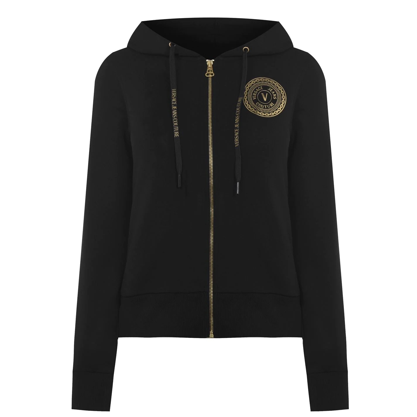 ROUND LOGO ZIP HOODIE - 1