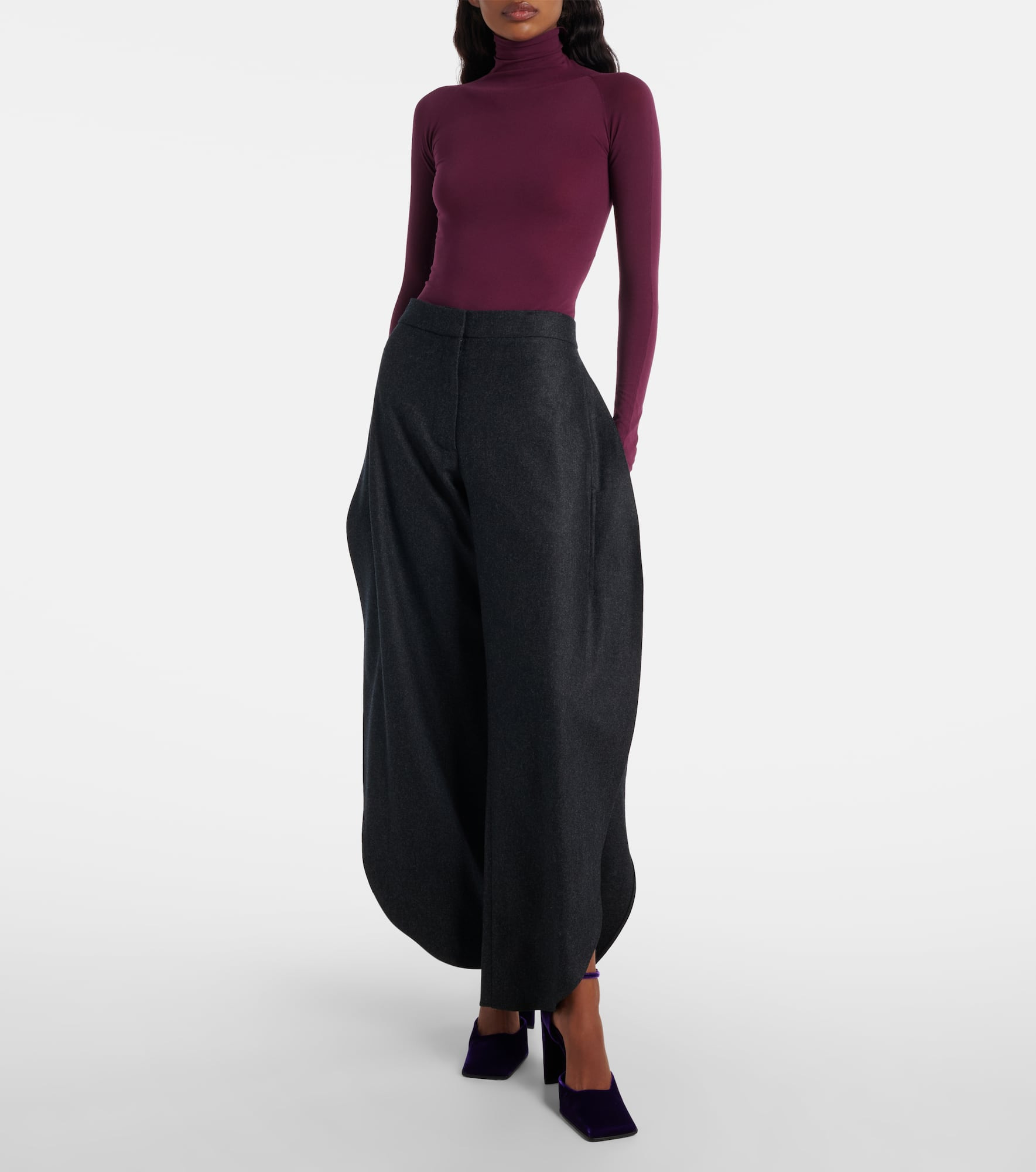 Square 90 velvet pumps - 3