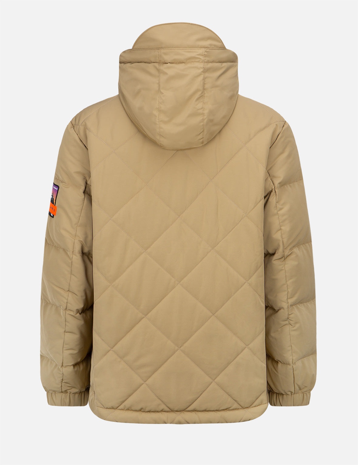 Contrast Webbing Strap Quilted Down Jacket - 2