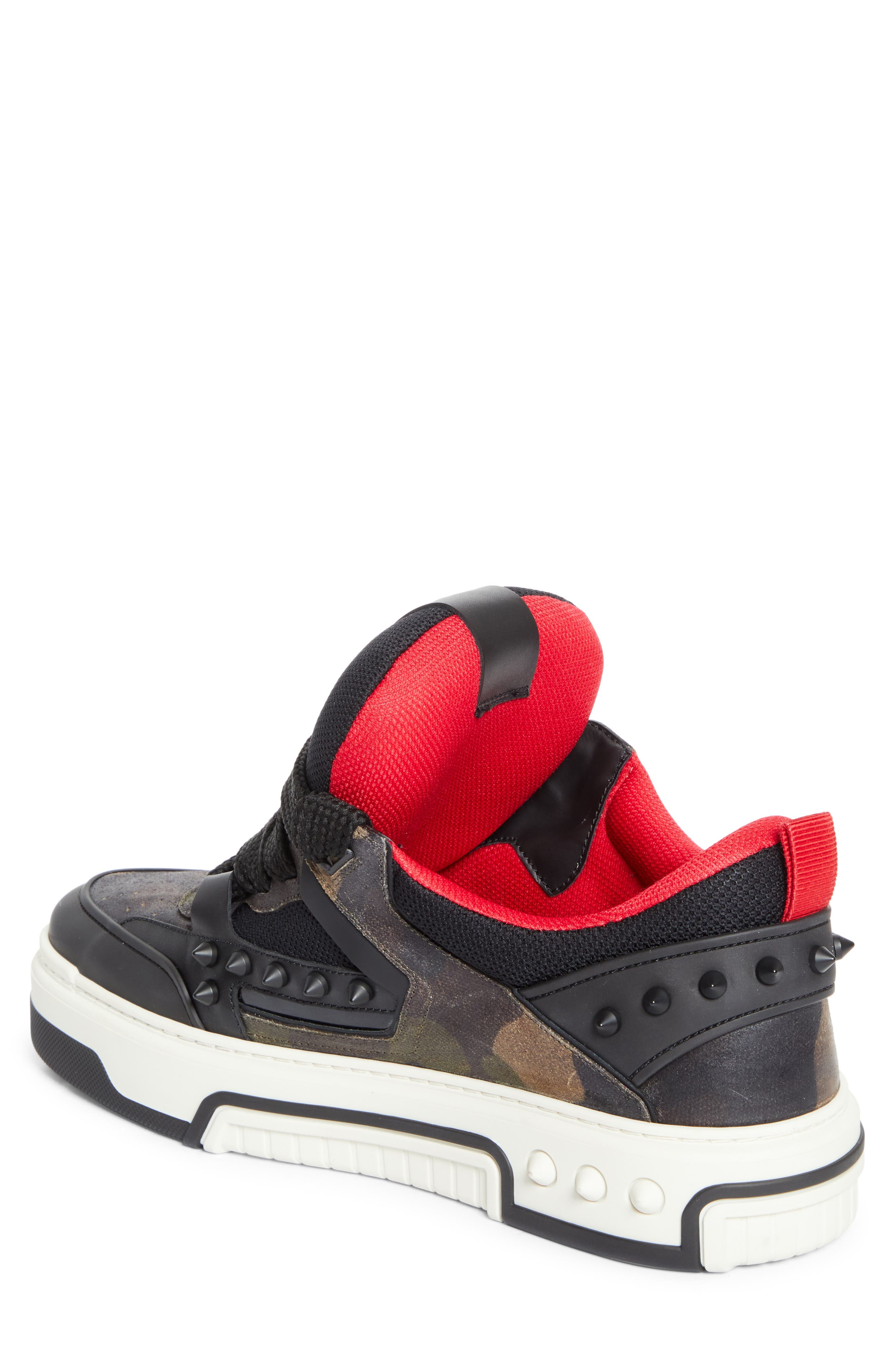 Christian Louboutin Astroskate Mixed Media Sneaker in Cafe Green/Black at Nordstrom - 2