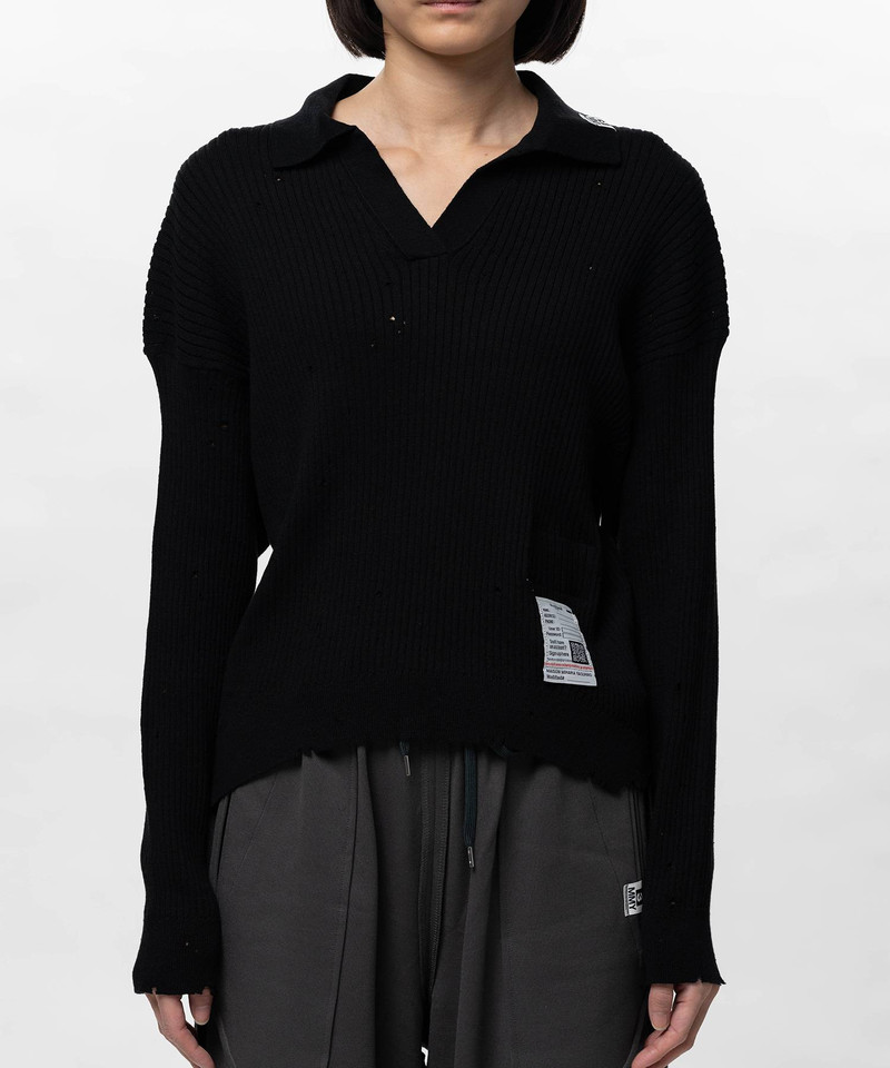 Distressed Knit Skipper Sweater 15