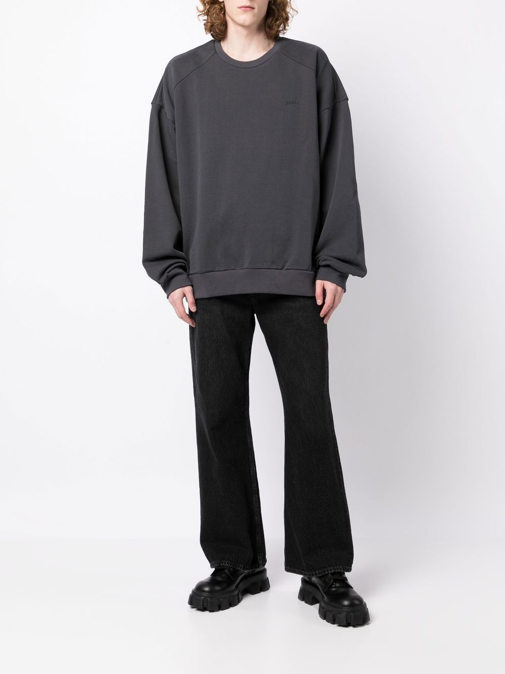 logo-print cotton sweatshirt - 2