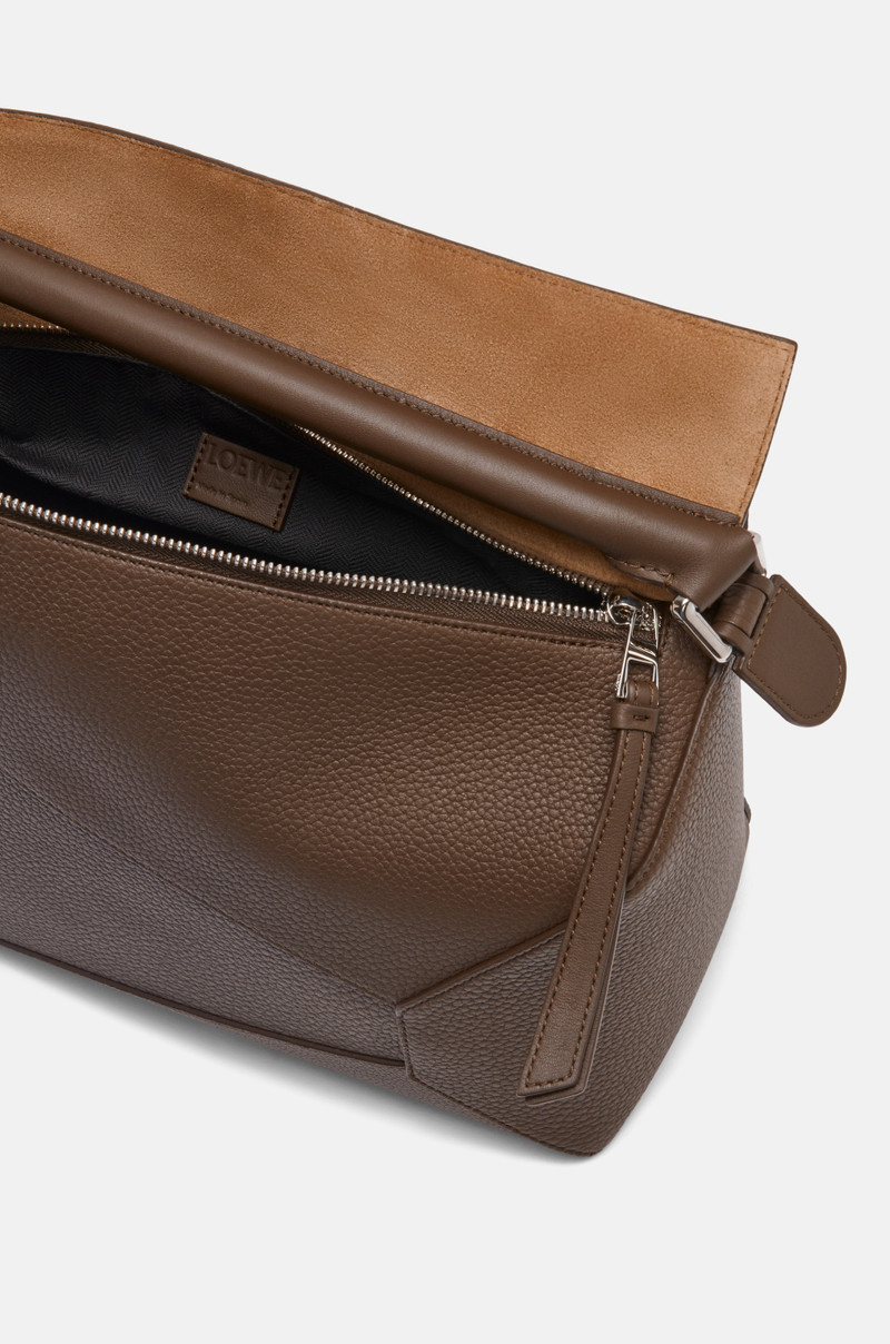 Large Puzzle Edge bag in grained calfskin 7