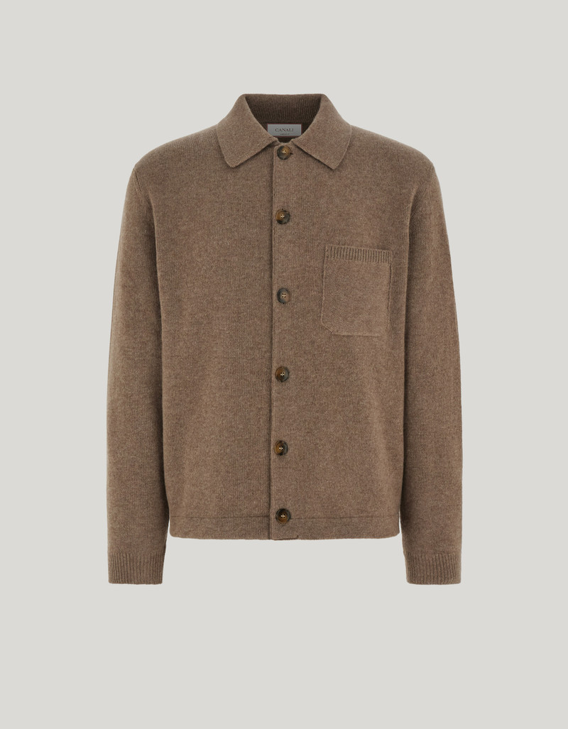 HAZELNUT WOOL-CASHMERE OVERSHIRT 1