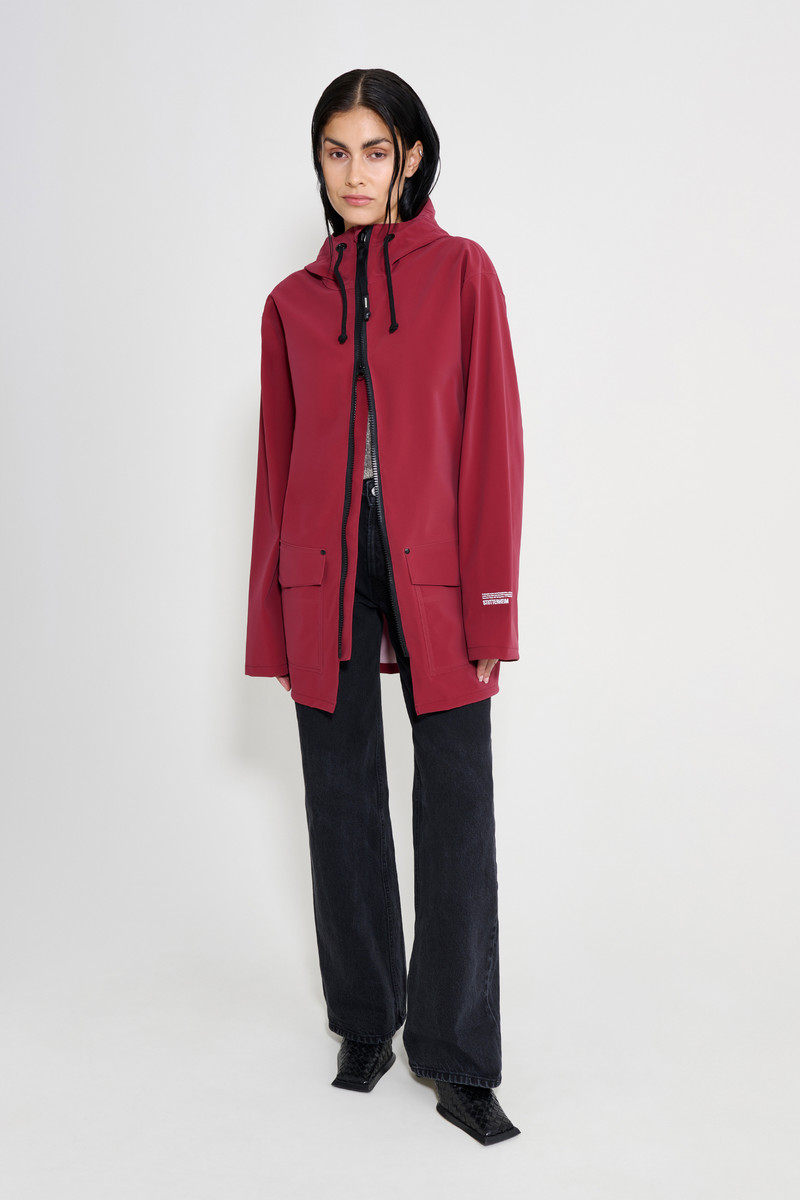 Stockholm Patch Raincoat Burgundy 1