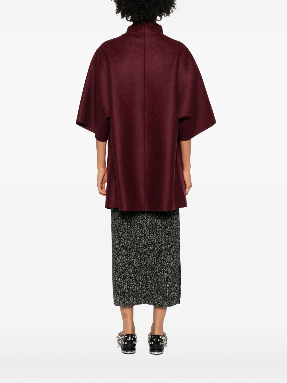 short-sleeve collared coat - 4