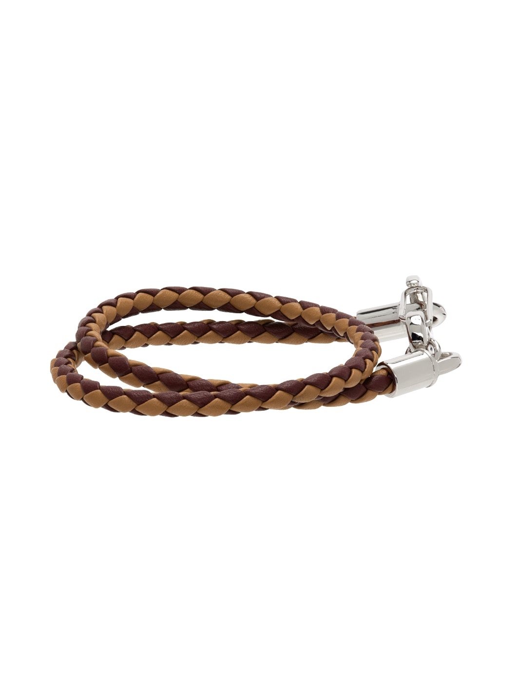 Brown Double Wrap Braided Bracelet - 5