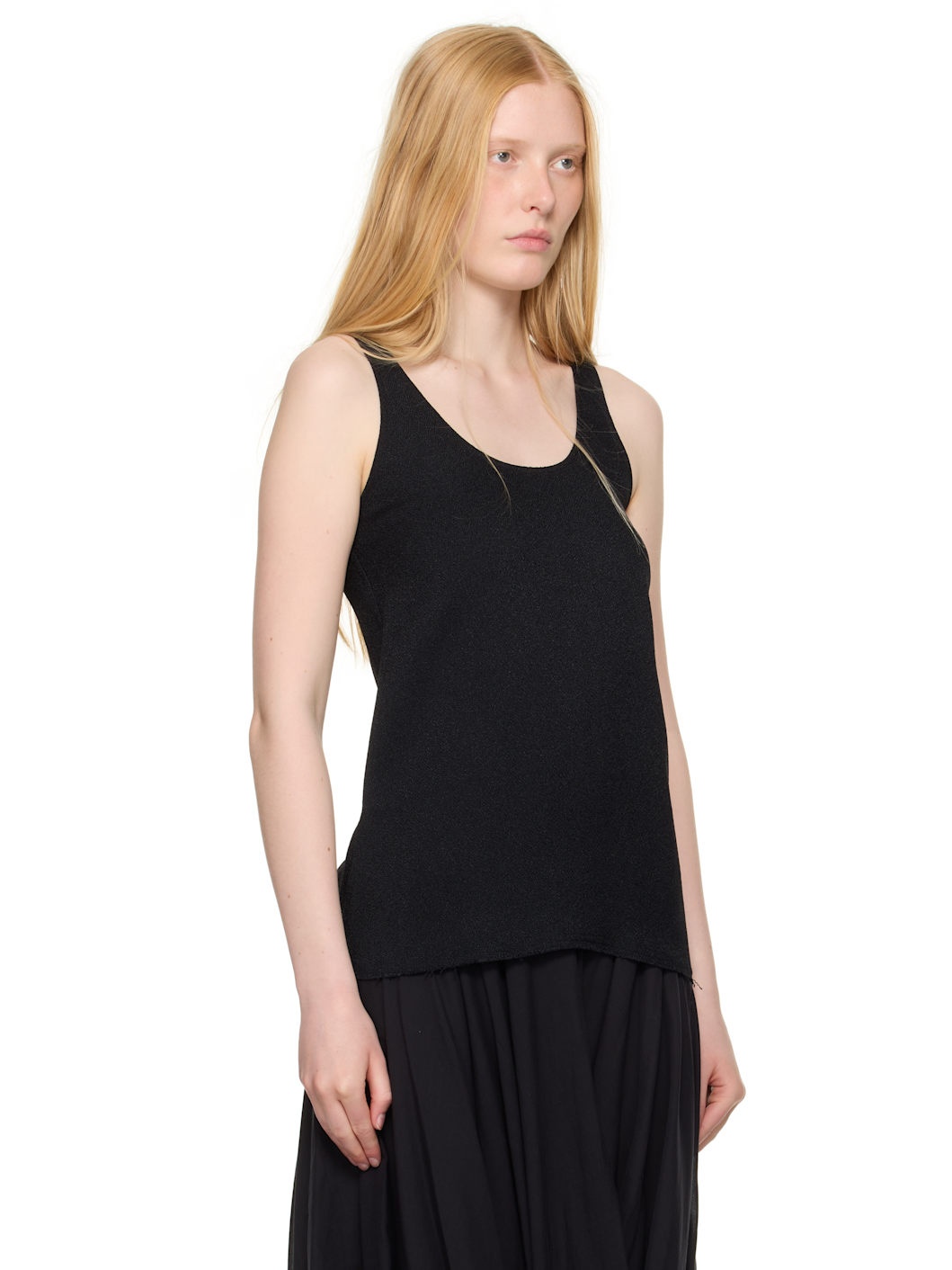 Black Sablé Tank Top - 2