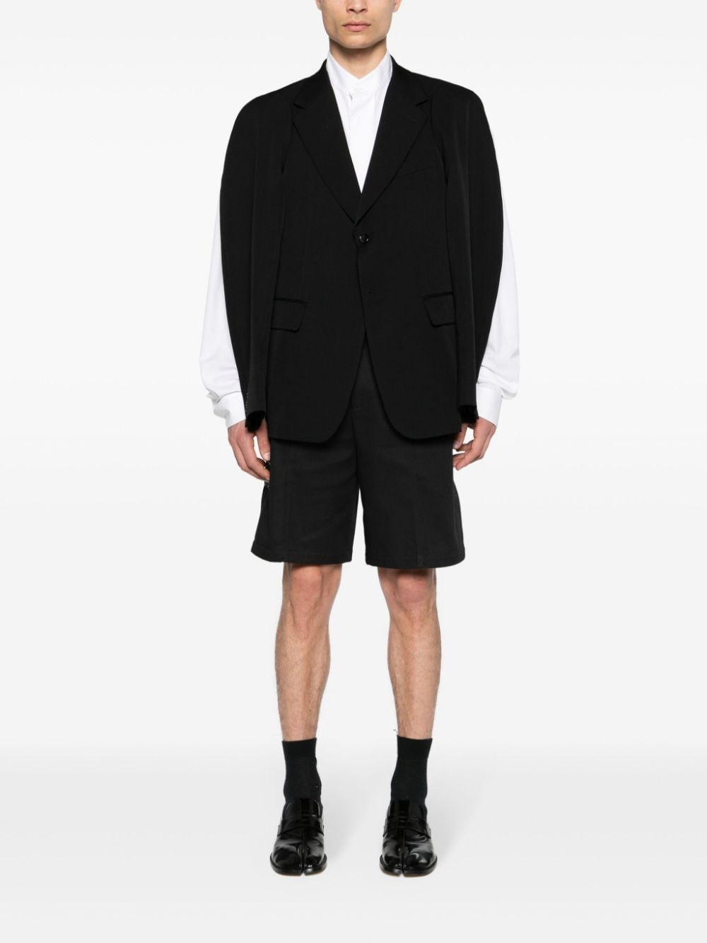 cut-out single-breasted blazer - 2