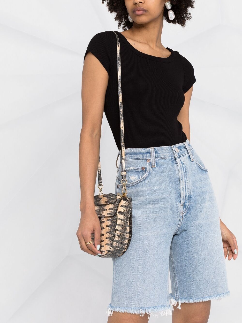 high-rise knee-length jeans - 5