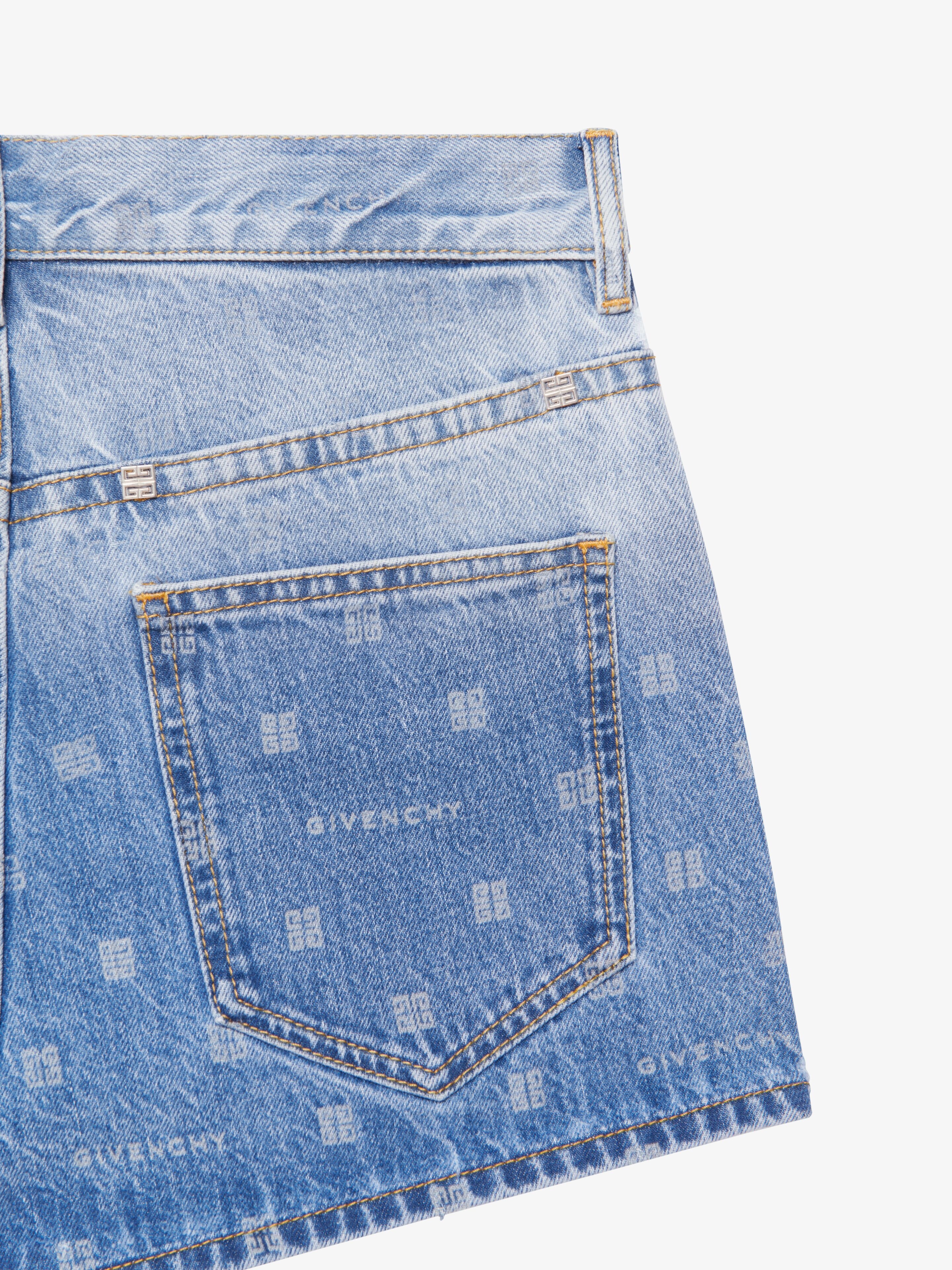 MINI SHORTS IN GIVENCHY 4G DENIM - 6