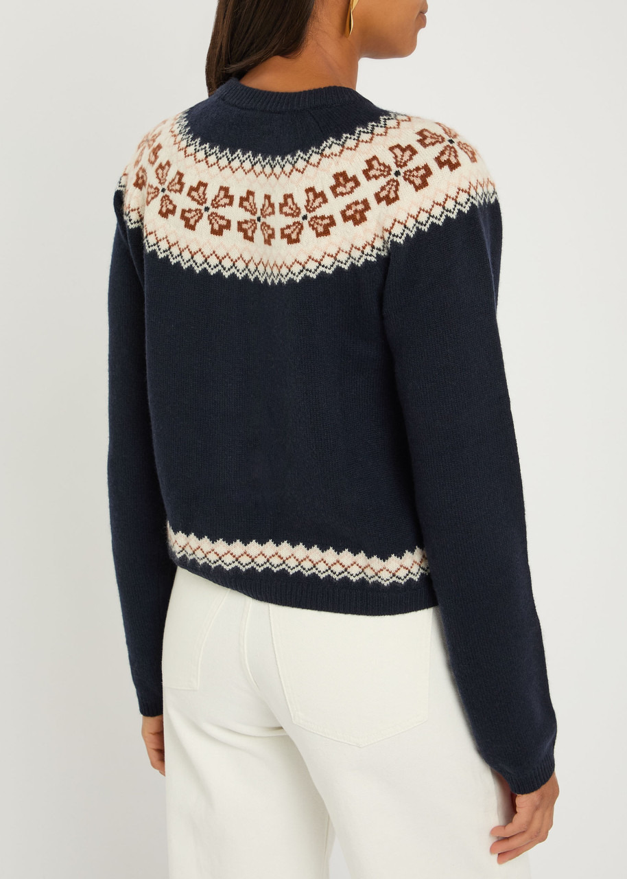 Frame Fair Isle Cashmere Cardigan - 3