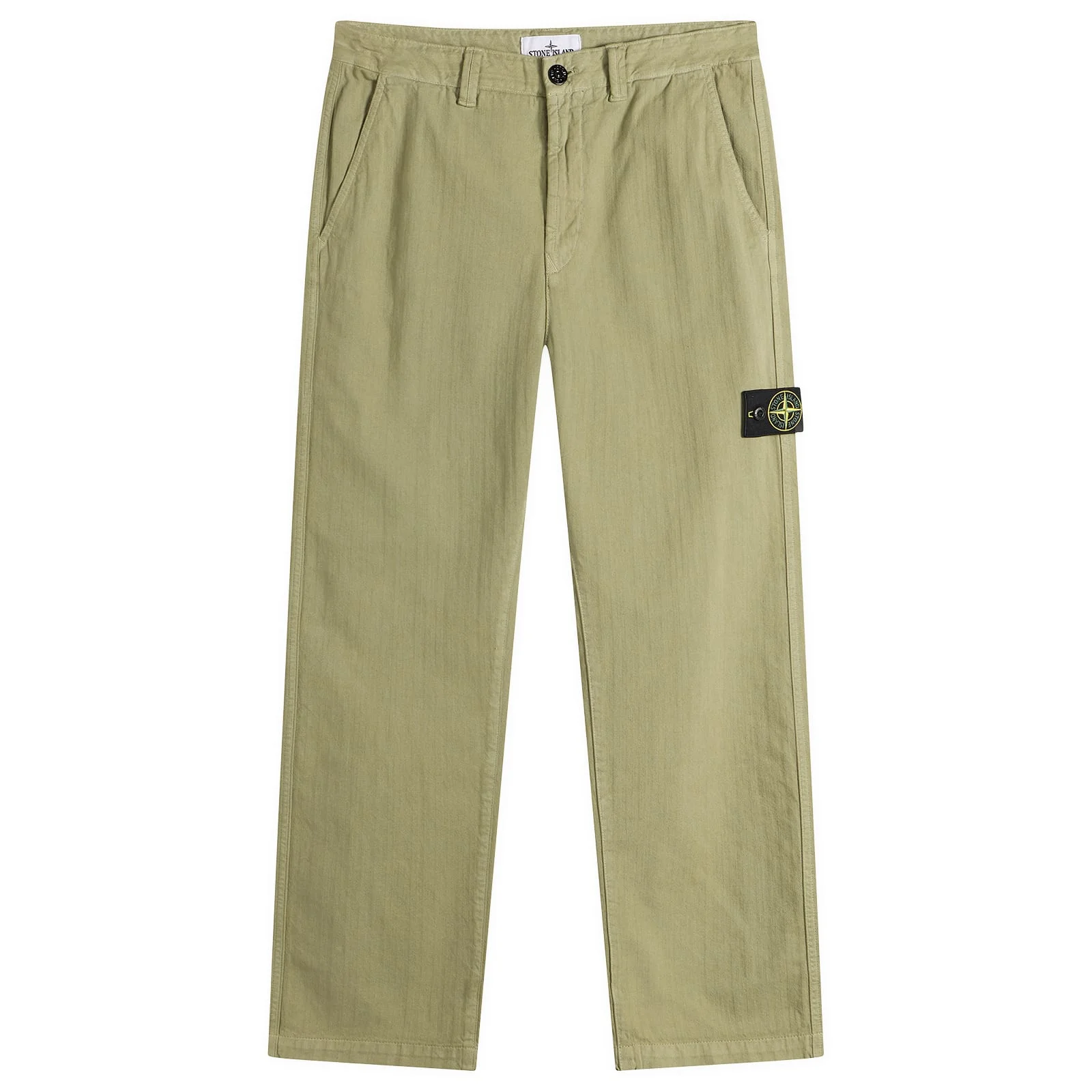 Stone Island Cotton Herringbone Trousers - 1