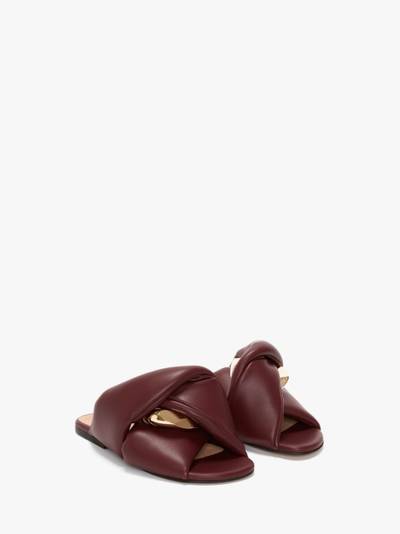 JW Anderson LEEATHER CHAIN TWIST FLAT SANDALS outlook