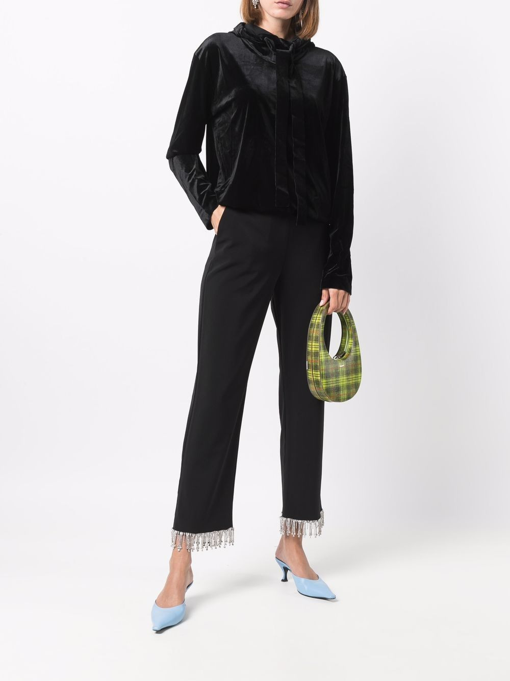 long-sleeve hoodie top - 2