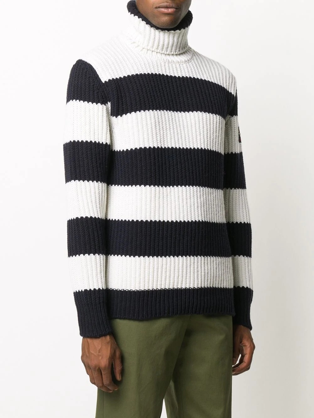 striped roll-neck jumper - 3