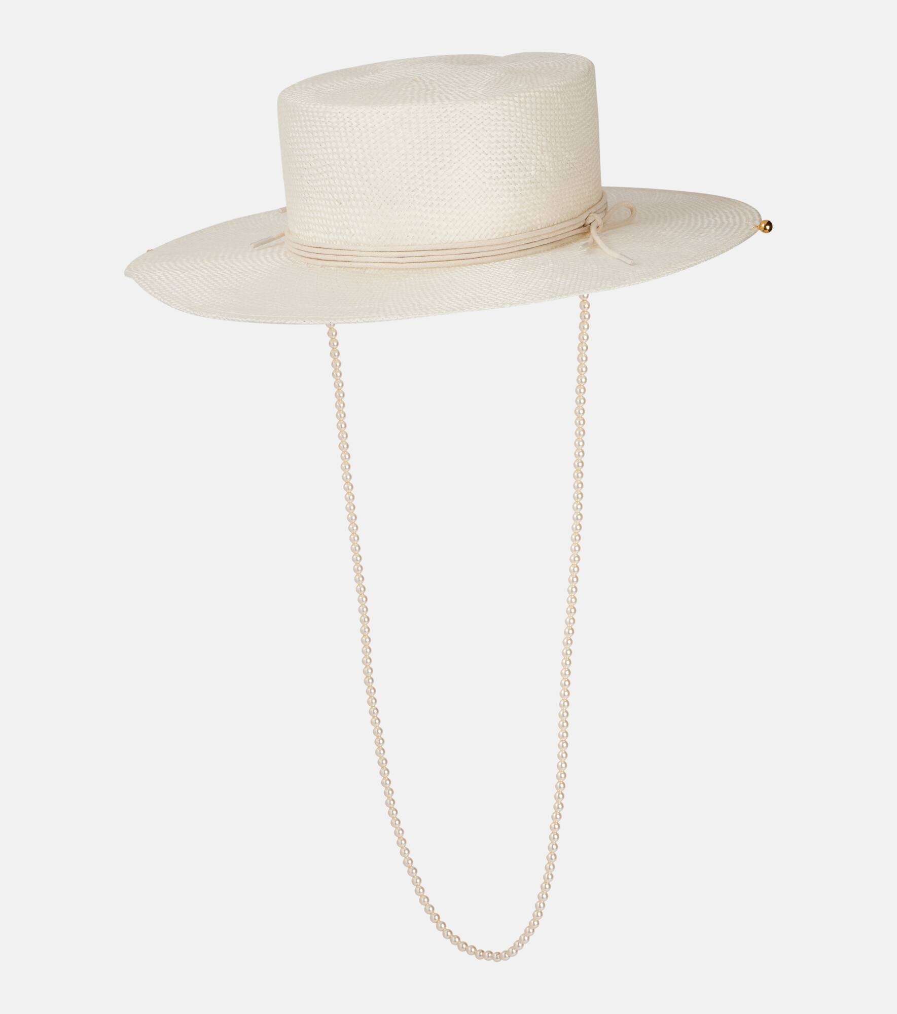 Logo embellished straw hat - 4