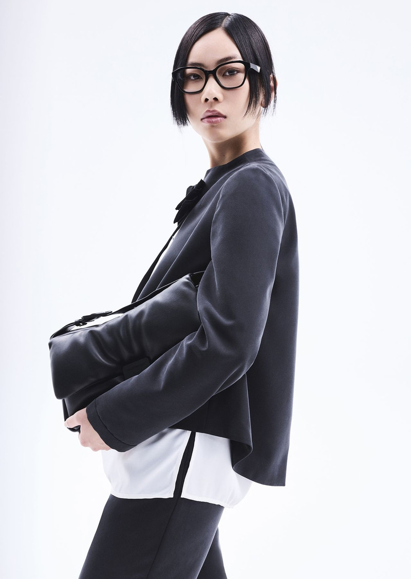 Oval-leg cupro trousers 6