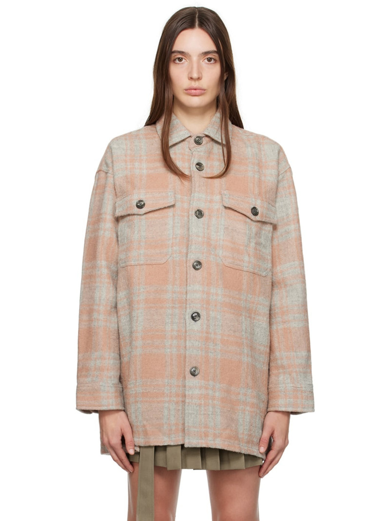 Pink & Gray Plaid Jacket 1