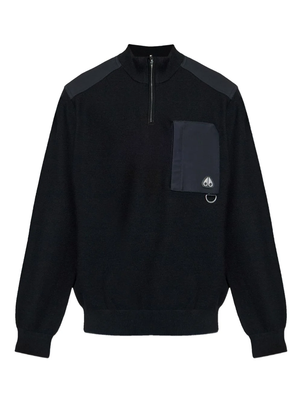 half-zip panelled sweater - 1