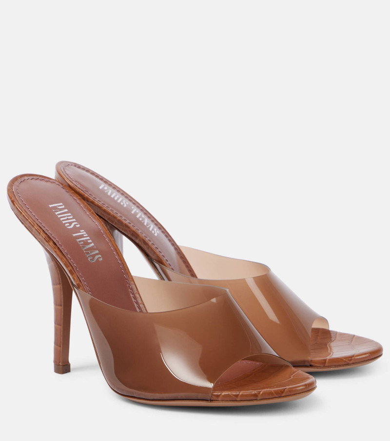 Lorena 100 PVC and leather mules 1