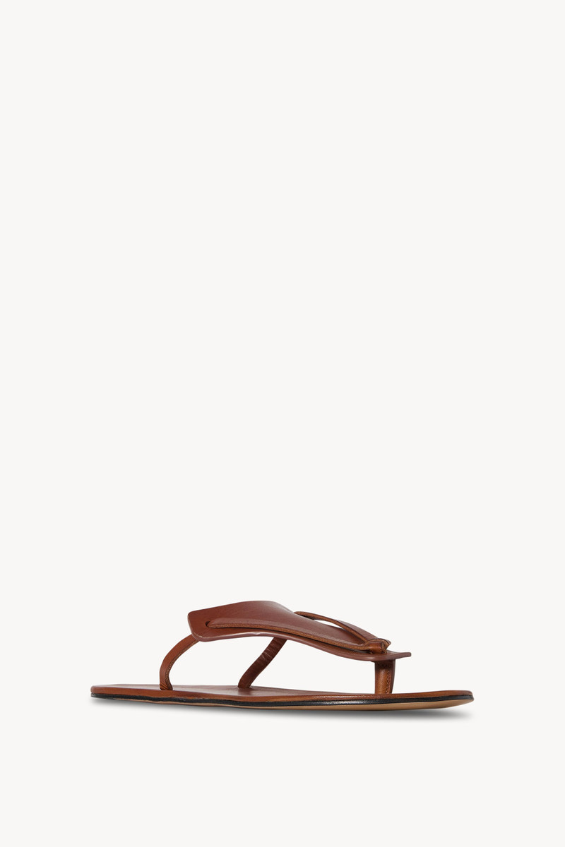 The Row Helena Flip Flop in Leather outlook